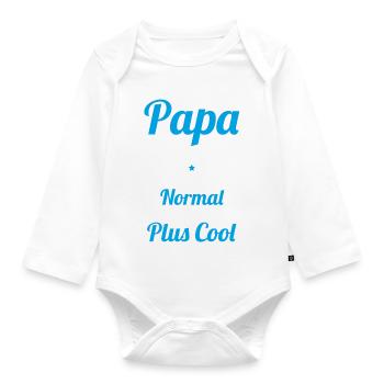 J'ai un papa Corse plus cool - Body Bébé bio manches longues - blanc - Devant