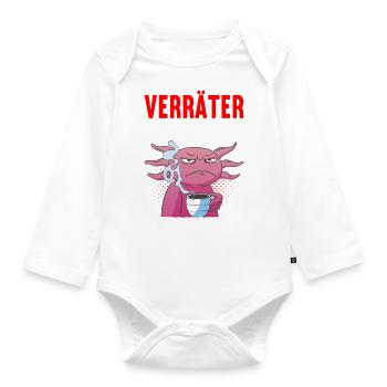 Abschiedsgeschenk Jobwechsel Kollege - Baby Bio-Langarm-Body - Weiß - Vorne