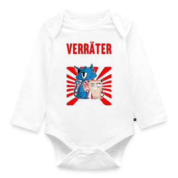 Abschiedsgeschenk Jobwechsel Kollege - Baby Bio-Langarm-Body - Weiß - Vorne
