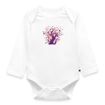 Imagine A Life Without Butterflies - Baby Bio-Langarm-Body - Weiß - Vorne