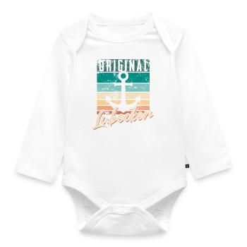 Original Lübecker - Lübeck Hansestadt Anker - Baby Bio-Langarm-Body - Weiß - Vorne