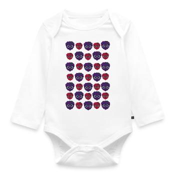 Billy Blackberry und Ruby Raspberry - Baby Bio-Langarm-Body - Weiß - Vorne