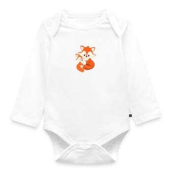 Je vais être big brother 2023 fox baby boy - Body Bébé bio manches longues - blanc - Devant