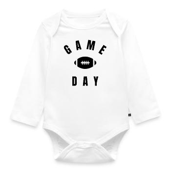 GAME DAY - Organic Longsleeve Baby Bodysuit - white - Front