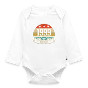 1999 Vintage Birthday Retro Classic - Body Bébé bio manches longues - blanc - Devant