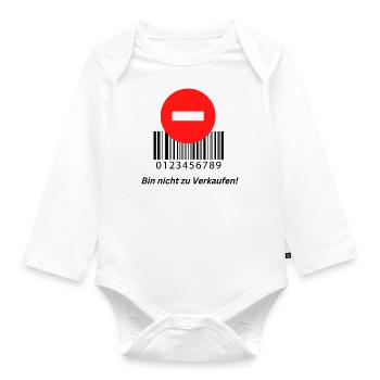 Babyspruch Babykleidung Kinderkleidung - Baby Bio-Langarm-Body - Weiß - Vorne