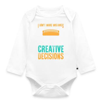 I Don't Make Mistakes When Playing Harmonica - Organic Longsleeve Baby Bodysuit - white - Front