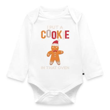 Cadeaux de Noël Noël - Body Bébé bio manches longues - blanc - Devant