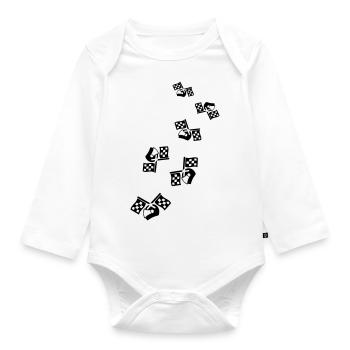 Rennfahrer helm - Baby Bio-Langarm-Body - Weiß - Vorne