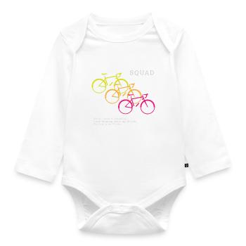Bicycle Squad Cardio Radfahren Hobby - Baby Bio-Langarm-Body - Weiß - Vorne
