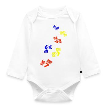 Rennfahrer helm - Baby Bio-Langarm-Body - Weiß - Vorne