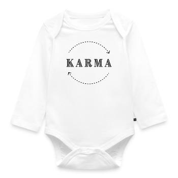 Karma - Organic Longsleeve Baby Bodysuit - white - Front