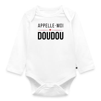 Appelle-moi Doudou - Body Bébé bio manches longues - blanc - Devant