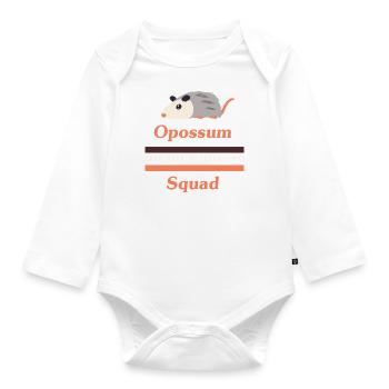 Citation ironique d'Opossum Squad Wild Animal - Body Bébé bio manches longues - blanc - Devant