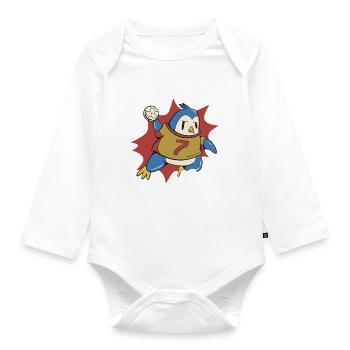 Tous les jours est le jour des pingouins - Body Bébé bio manches longues - blanc - Devant