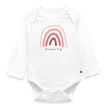 Dream big - Baby Bio-Langarm-Body - Weiß - Vorne