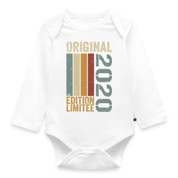 2020 | Édition Limitée cadeau d'anniversaire 2020 - Body Bébé bio manches longues - blanc - Devant