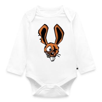 Zombie Kaninchen - Baby Bio-Langarm-Body - Weiß - Vorne