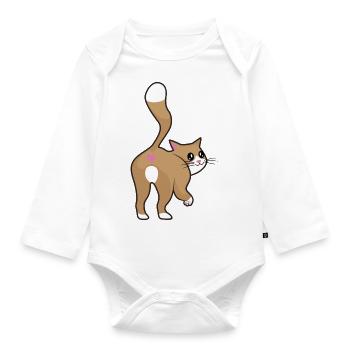 Cat Pet House Tiger Funny Funny - Body Bébé bio manches longues - blanc - Devant