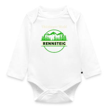 Rennsteig-Thüringer Wald-Thüringen - Baby Bio-Langarm-Body - Weiß - Vorne