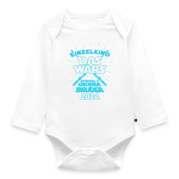 C’est tout Big Brother 2024 Grossesse de bébé - Body Bébé bio manches longues - blanc - Devant