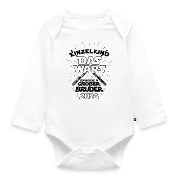 C’est tout Big Brother 2024 Grossesse de bébé - Body Bébé bio manches longues - blanc - Devant