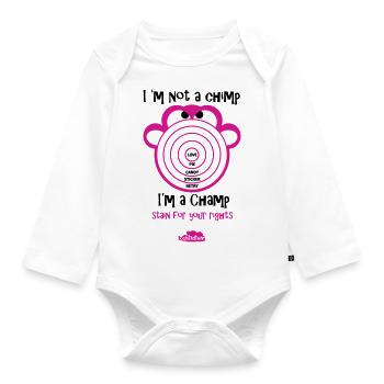 T-shirts pour enfants colorables et durables - Body Bébé bio manches longues - blanc - Devant