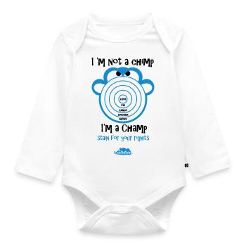 T-shirts pour enfants colorables et durables - Body Bébé bio manches longues - blanc - Devant