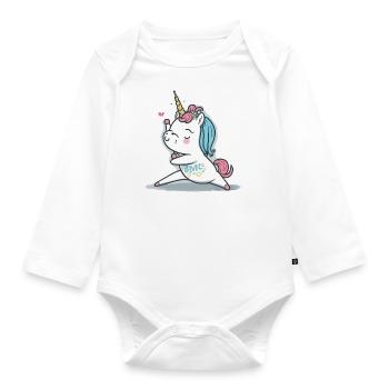Mystical Meditation - Organic Longsleeve Baby Bodysuit - white - Front