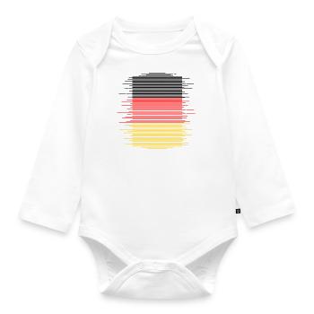 Drapeau de l’Allemagne Drapeau allemand Used Look Home - Body Bébé bio manches longues - blanc - Devant