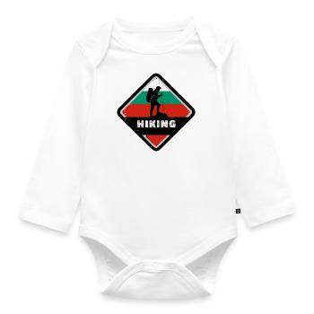 Bulgarien Flagge Bulgarische Fahne Goldstrand - Baby Bio-Langarm-Body - Weiß - Vorne