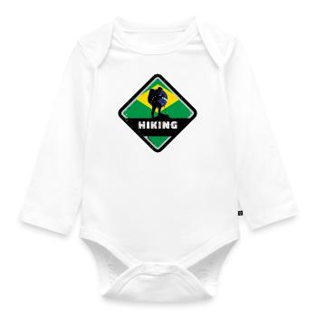 Brasilien Flagge Brasilianische Fahne Südamerika - Baby Bio-Langarm-Body - Weiß - Vorne