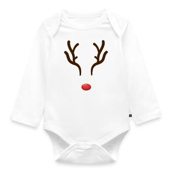Merry & Bright - Organic Longsleeve Baby Bodysuit - white - Front