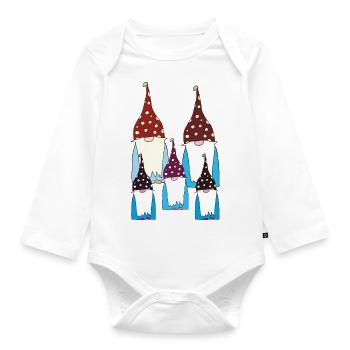 wichtel 5er - Baby Bio-Langarm-Body - Weiß - Vorne