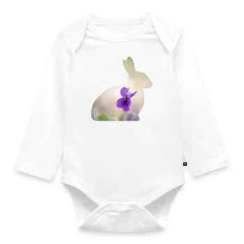 Rabbit Rabbit - Organic Longsleeve Baby Bodysuit - white - Front