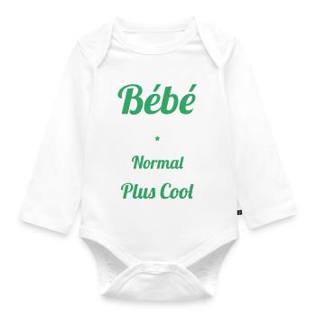 Algerisches Baby Wie ein normales Baby, aber cooler - Baby Bio-Langarm-Body - Weiß - Vorne