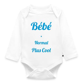 Ungarisches Baby wie ein normales Baby, aber cooler - Baby Bio-Langarm-Body - Weiß - Vorne