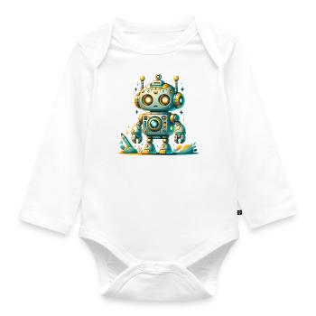 Robots pour enfants - Body Bébé bio manches longues - blanc - Devant