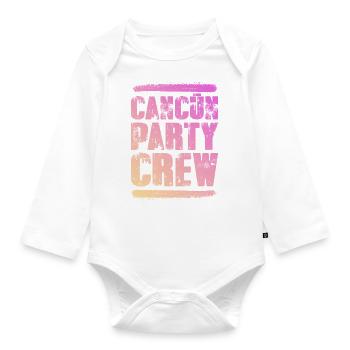 Cancun Party Crew Coloré - Body Bébé bio manches longues - blanc - Devant