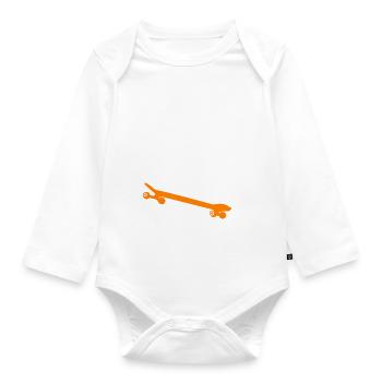 Skateboarding Homme Symbole Skateboard - Body Bébé bio manches longues - blanc - Devant