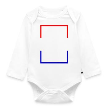 Croatia Croatia, Statement lettering with flag - Organic Longsleeve Baby Bodysuit - white - Front