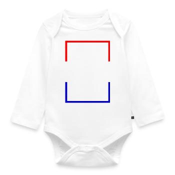 Croatia Statement Lettering with Flag - Organic Longsleeve Baby Bodysuit - white - Front