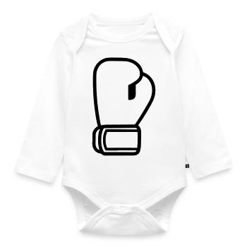 gant de boxe - Body Bébé bio manches longues - blanc - Devant