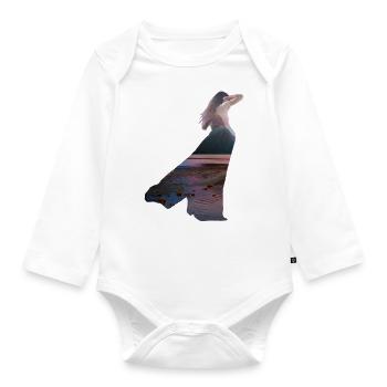 Femme avec robe - Body Bébé bio manches longues - blanc - Devant