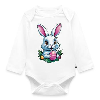 Osterhase - Baby Bio-Langarm-Body - Weiß - Vorne