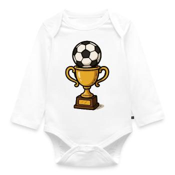 cup - Organic Longsleeve Baby Bodysuit - white - Front