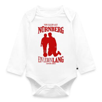 Nürnberg Fußball Tradition Geschenk - Baby Bio-Langarm-Body - Weiß - Vorne