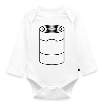 Dose / can (1c) - Baby Bio-Langarm-Body - Weiß - Vorne