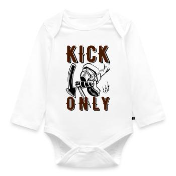 Kick only - Baby Bio-Langarm-Body - Weiß - Vorne