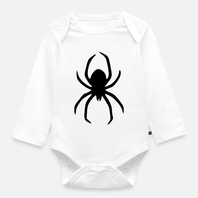 spinne - Baby Bio-Langarm-Body - Weiß